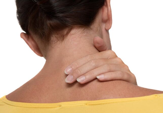 Nyeri di leher dengan osteochondrosis tulang belakang leher